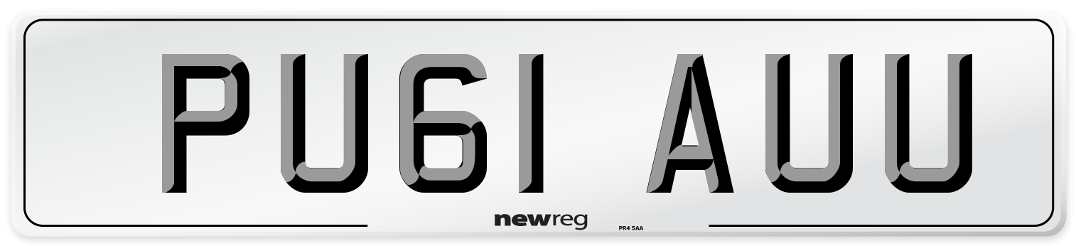 PU61 AUU Number Plate from New Reg